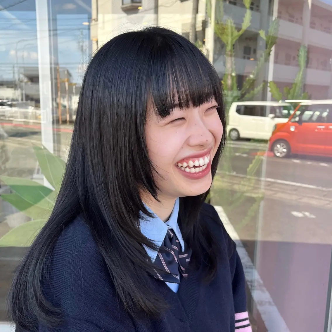 ロング 顔まわりレイヤー レイヤーカット ♡ナナコ♡ レイヤー /ブリーチ/艶髪のヘアスタイル