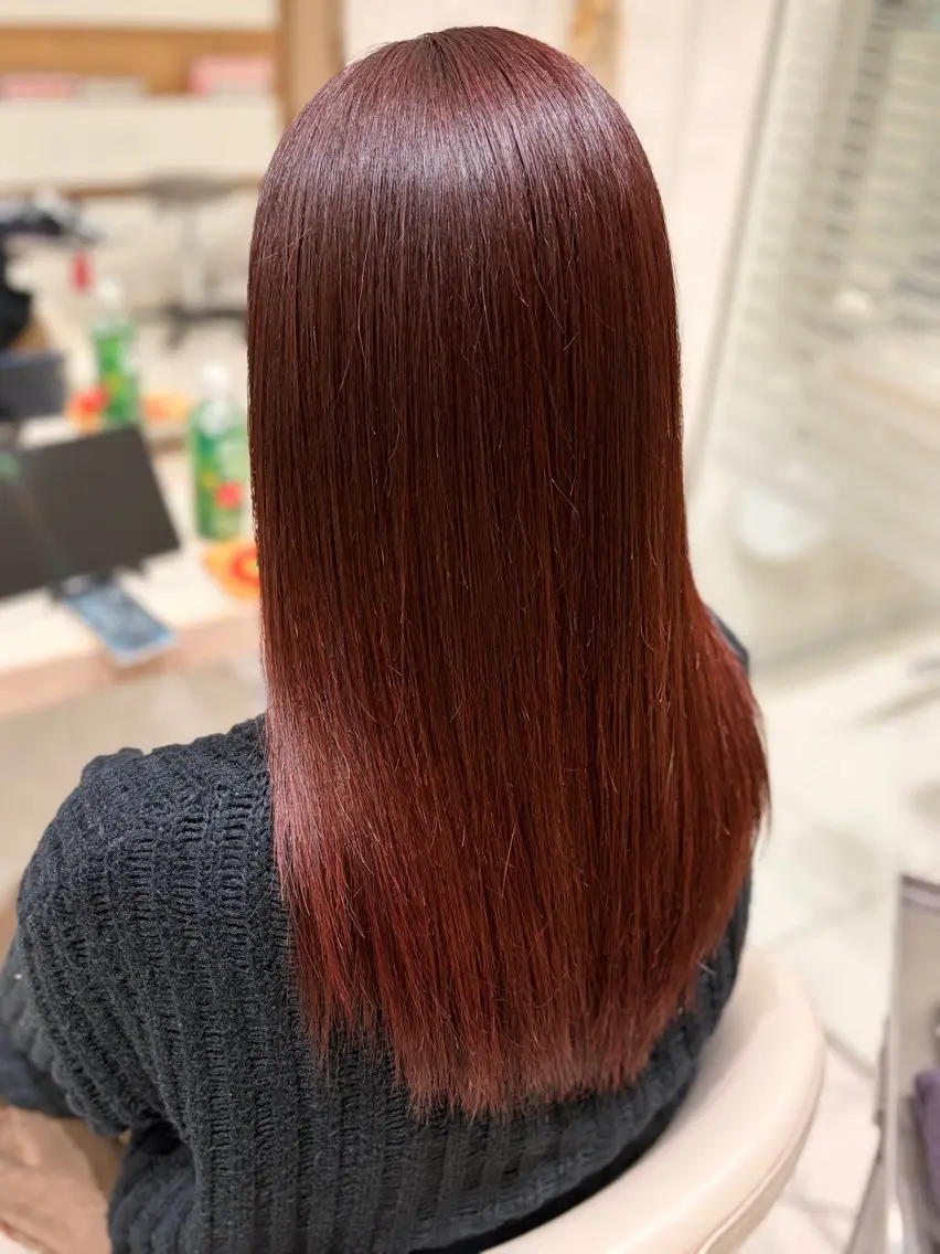 ロング カラー ベージュカラー ピンクカラー ピンクベージュ 髪質改善 ヘアカラー 艶感/髪質改善 カラー✨西澤駿のヘアスタイル