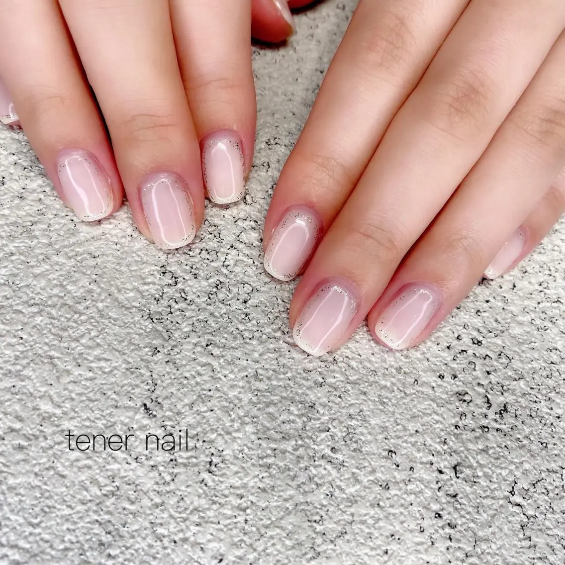 ネイル ラメ(グリッター) ホワイト テネルネイル tener nailのネイルデザイン