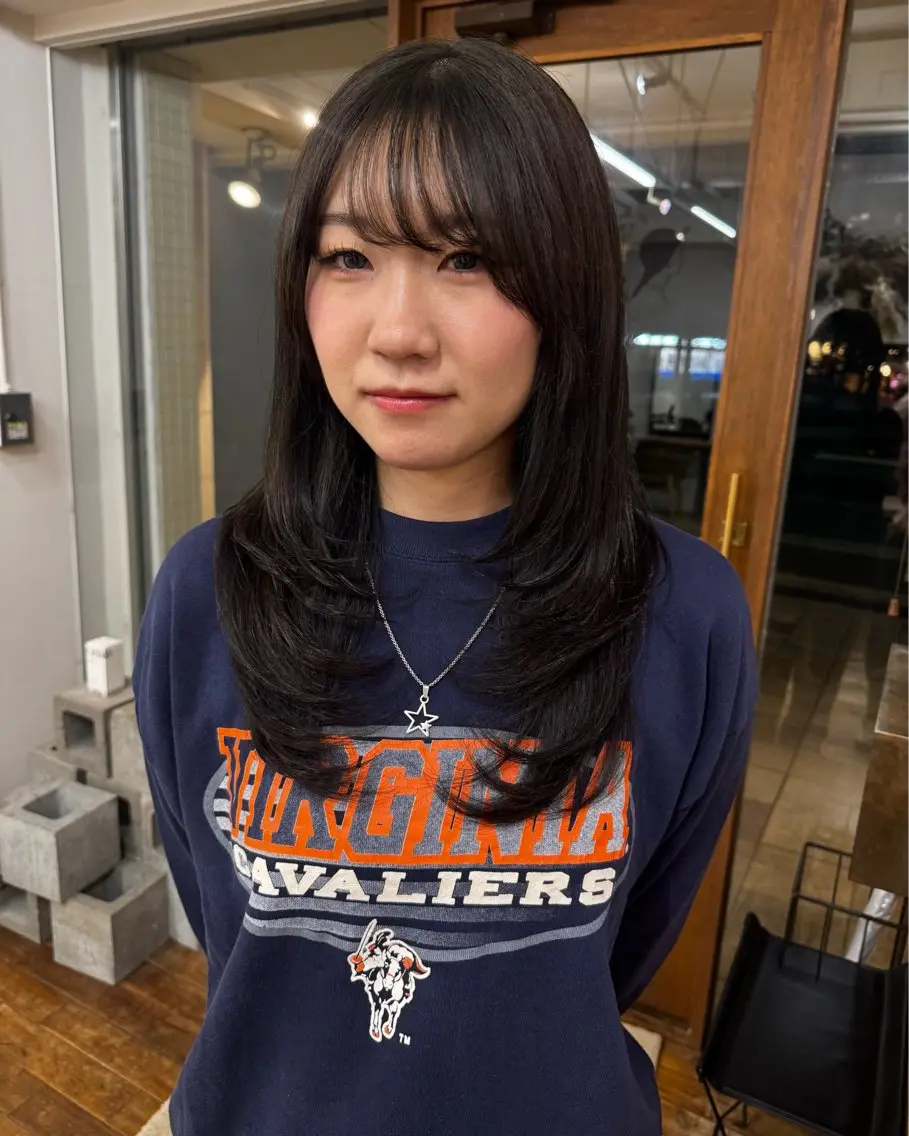 ロング カラー たけかわ みちのヘアスタイル