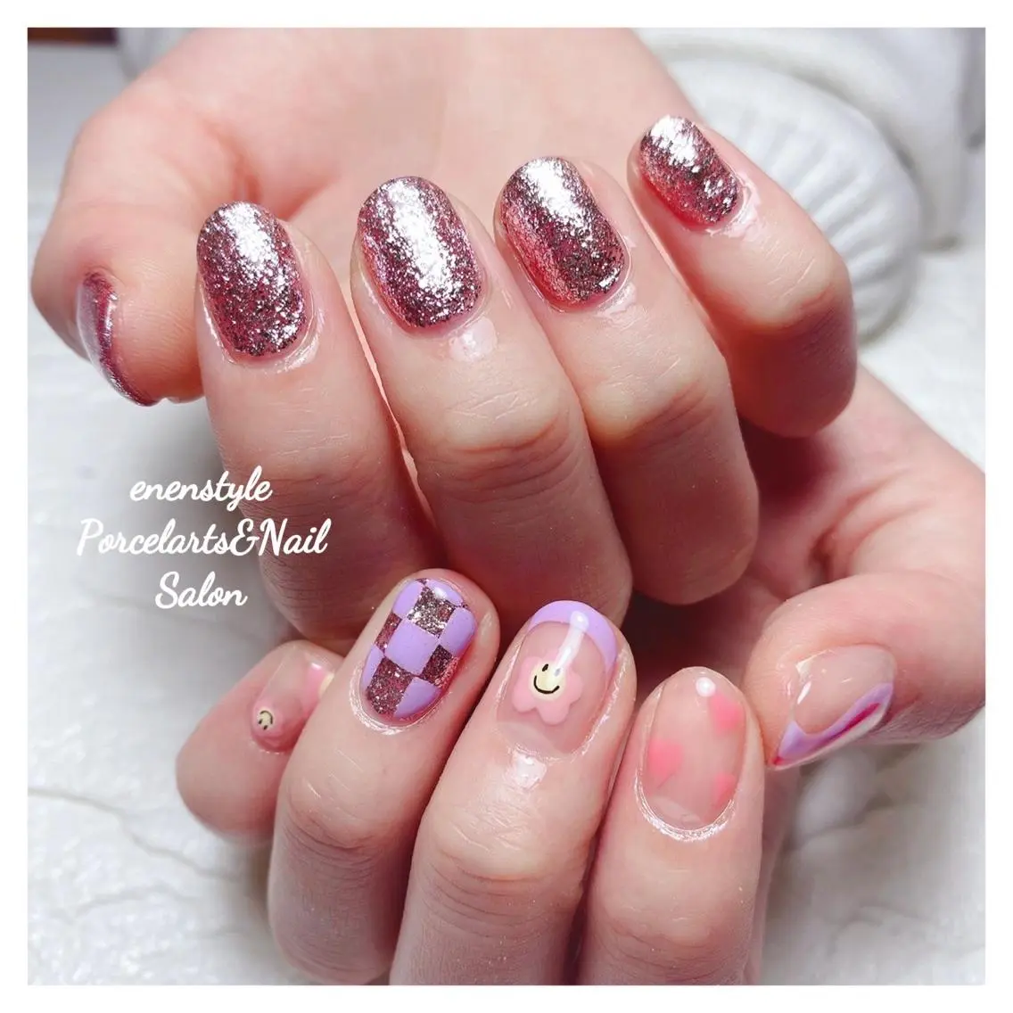 ミディアム 🐾enen style 🐾のネイルデザイン