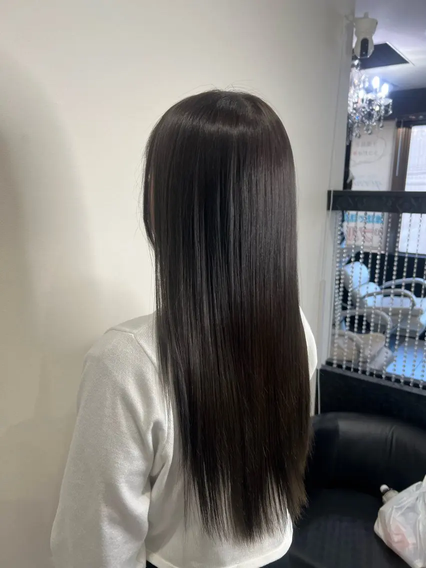 ロング カラー ブラウンカラー ケアカラー チョコレートブラウン トリートメント ヘアカラー トリートメント YUDU🍊 germe/ジェルムのヘアスタイル