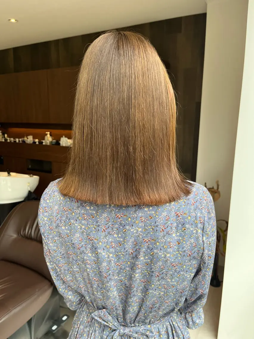 セミロング カラー ベージュカラー オリーブカラー🫒/ ハッシュカット/みゆのヘアスタイル