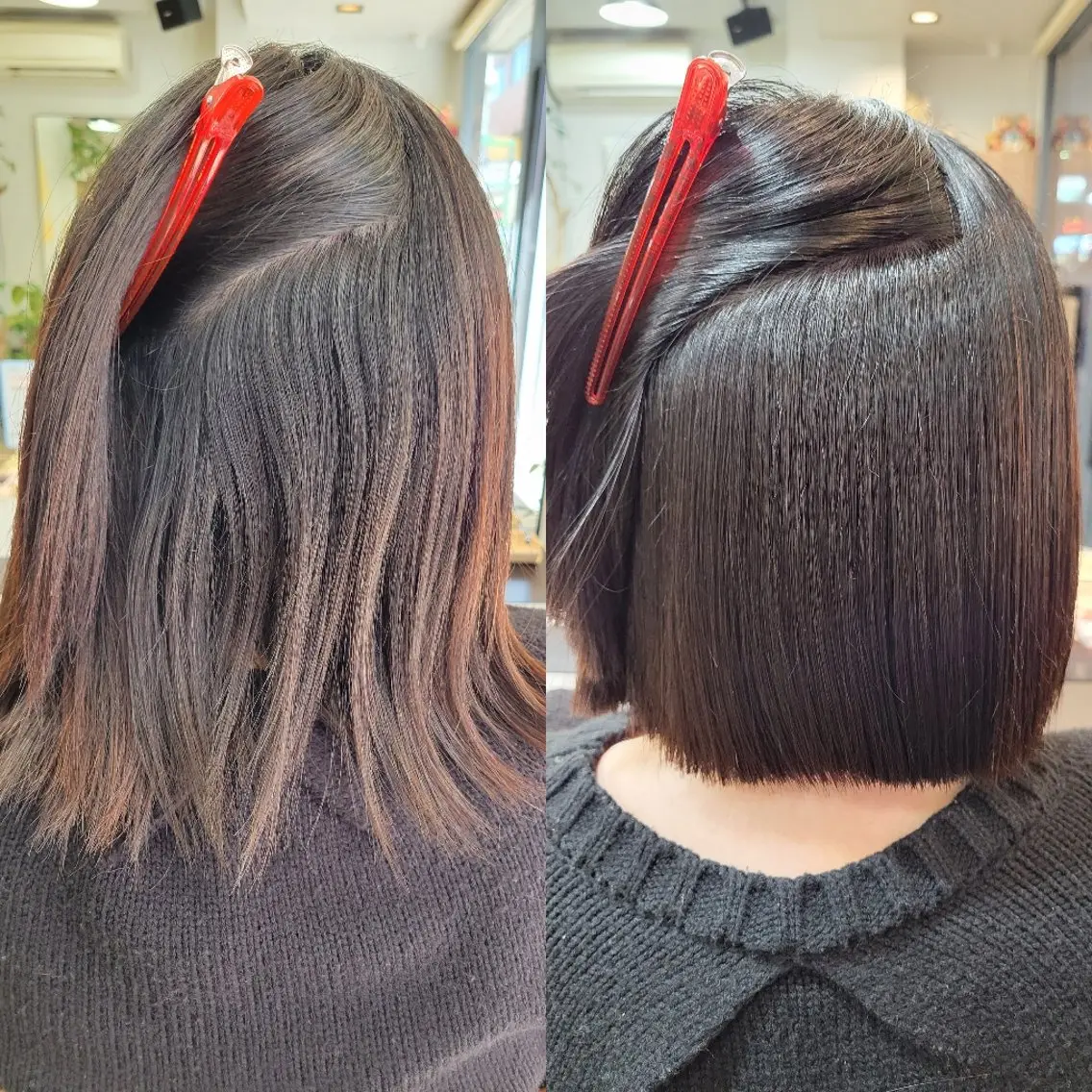 カット+縮毛矯正+2STEPトリートメントの写真