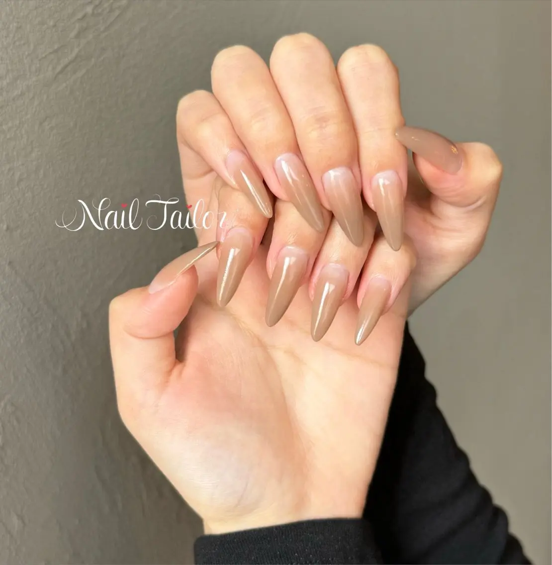 ネイル 長さ出し ロングネイル ワンカラーネイル スカルプネイル シンプルネイル NailTailor ネイルテイラーのネイルデザイン