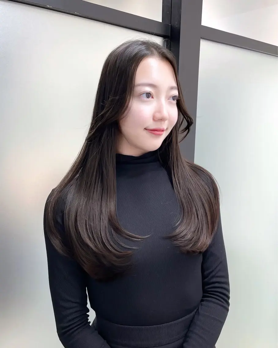 カラー カット ヘアカラー トリートメント 韓国レイヤーカット 髪質改善▫️水野有真のヘアスタイル