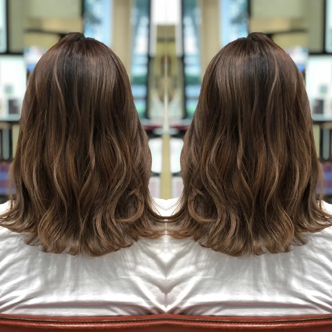 ミディアム ヘアカラー Y Uのヘアスタイル