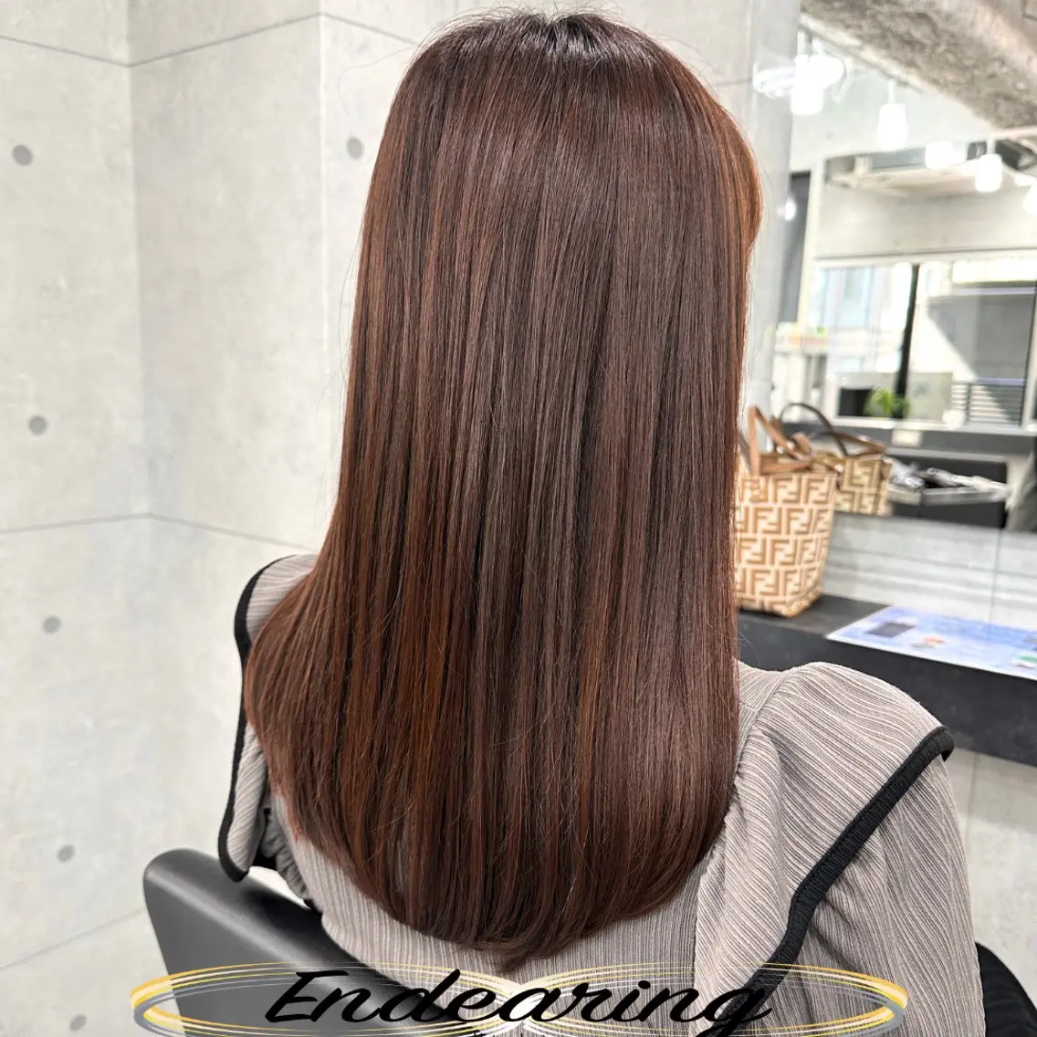 カラー ベージュカラー オレンジ オレンジベージュ カット ヘアカラー Endearing 銀座/レイヤーカットのヘアスタイル