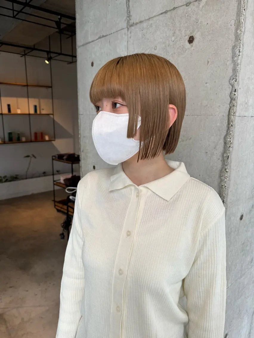 ショート カット トリートメント ベージュカラー/新潟 カラー特化/落合優吾のヘアスタイル