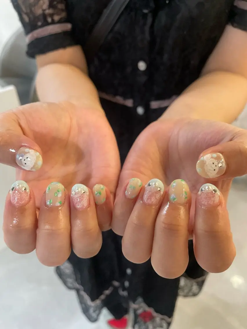 ショート ハンドネイル LBnail.sae /おえかきネイルのネイルデザイン