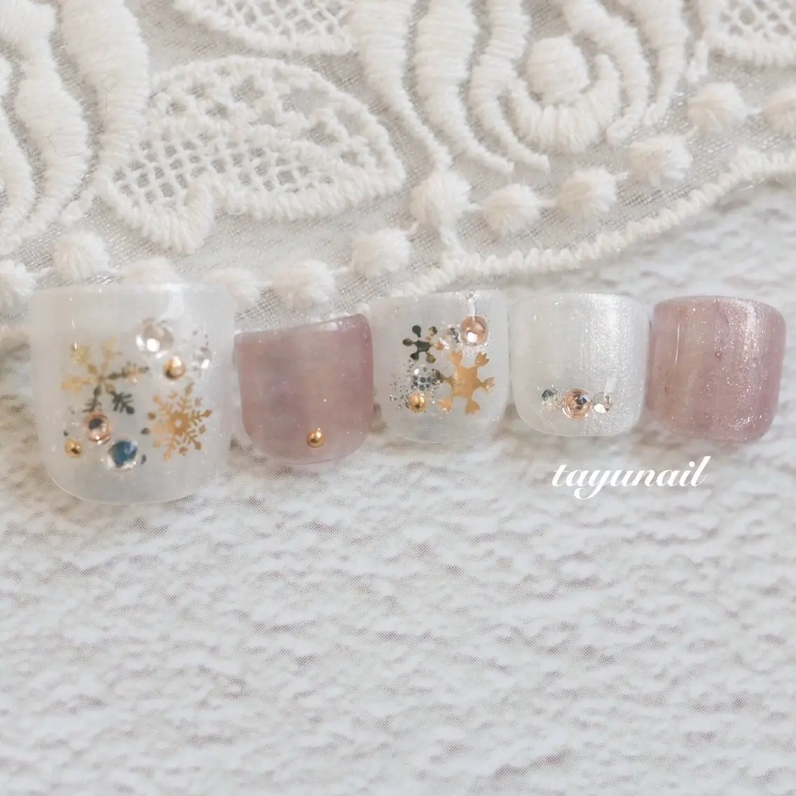 ネイル アートネイル ジェルネイル パラジェル 冬ネイル ネイルサロン 【たゆnail】のネイルデザイン