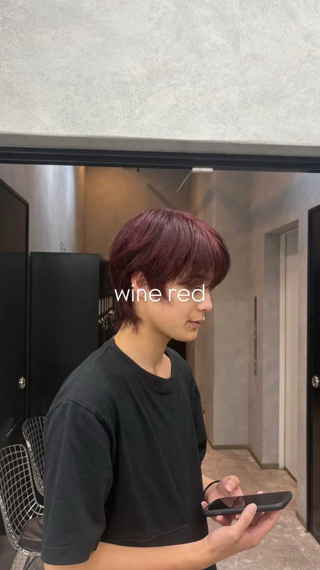 カラー ブリーチ レッドカラー ヘアカラー 金森 禅のヘアスタイル