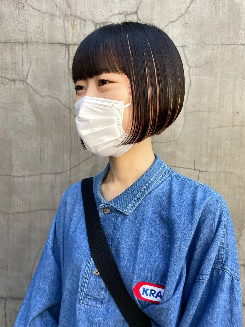 ショート カラー パーマ ヘアアレンジ くびれレイヤー/艶 カラー　MADOKAのヘアスタイル