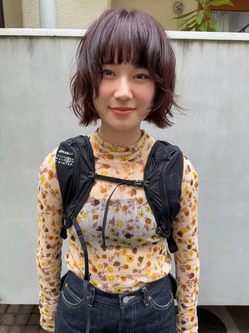 ショート カラー ボブ カット ヘアカラー Spiel KOMOのヘアスタイル