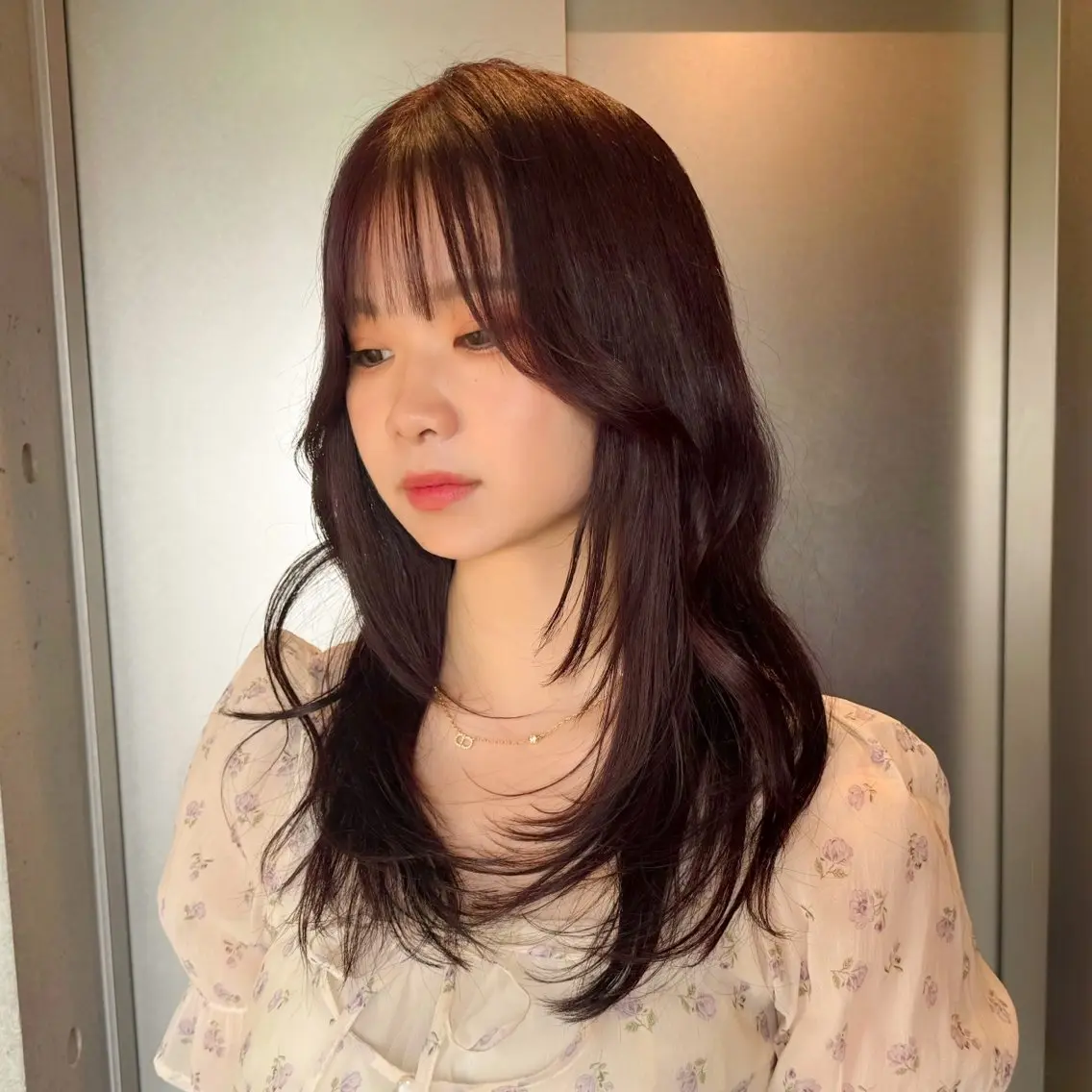 ロング カラー カット ヘアカラー トリートメント 柔め透明感血色カラー 暖色/レイヤー/ゆいのヘアスタイル