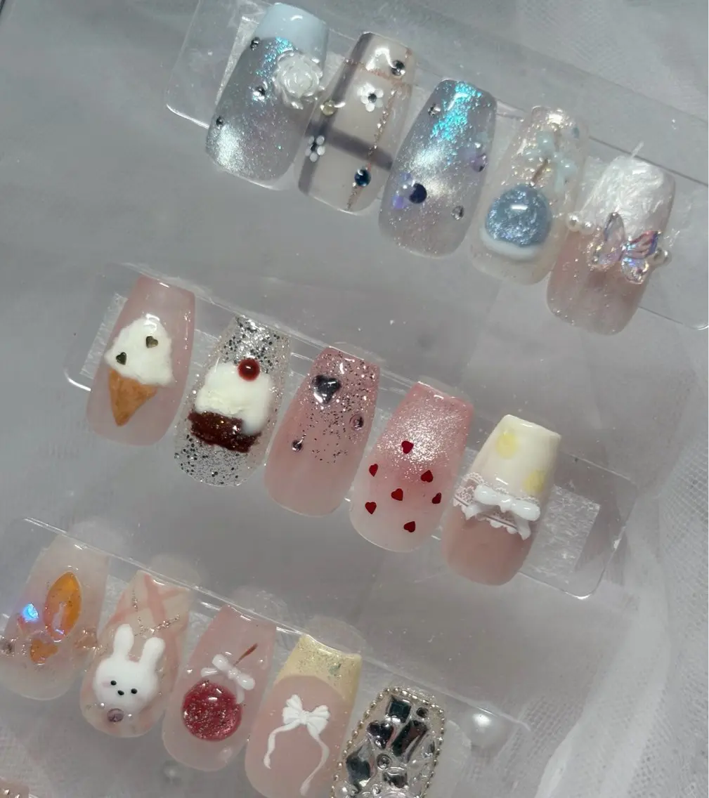 ネイル アートネイル ハンドネイル kaho  🧸🎀 RiLionのネイルデザイン