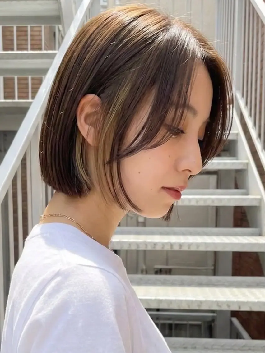 ミディアム カラー カット トリートメント 【Rowel】 大野　虹歩のヘアスタイル