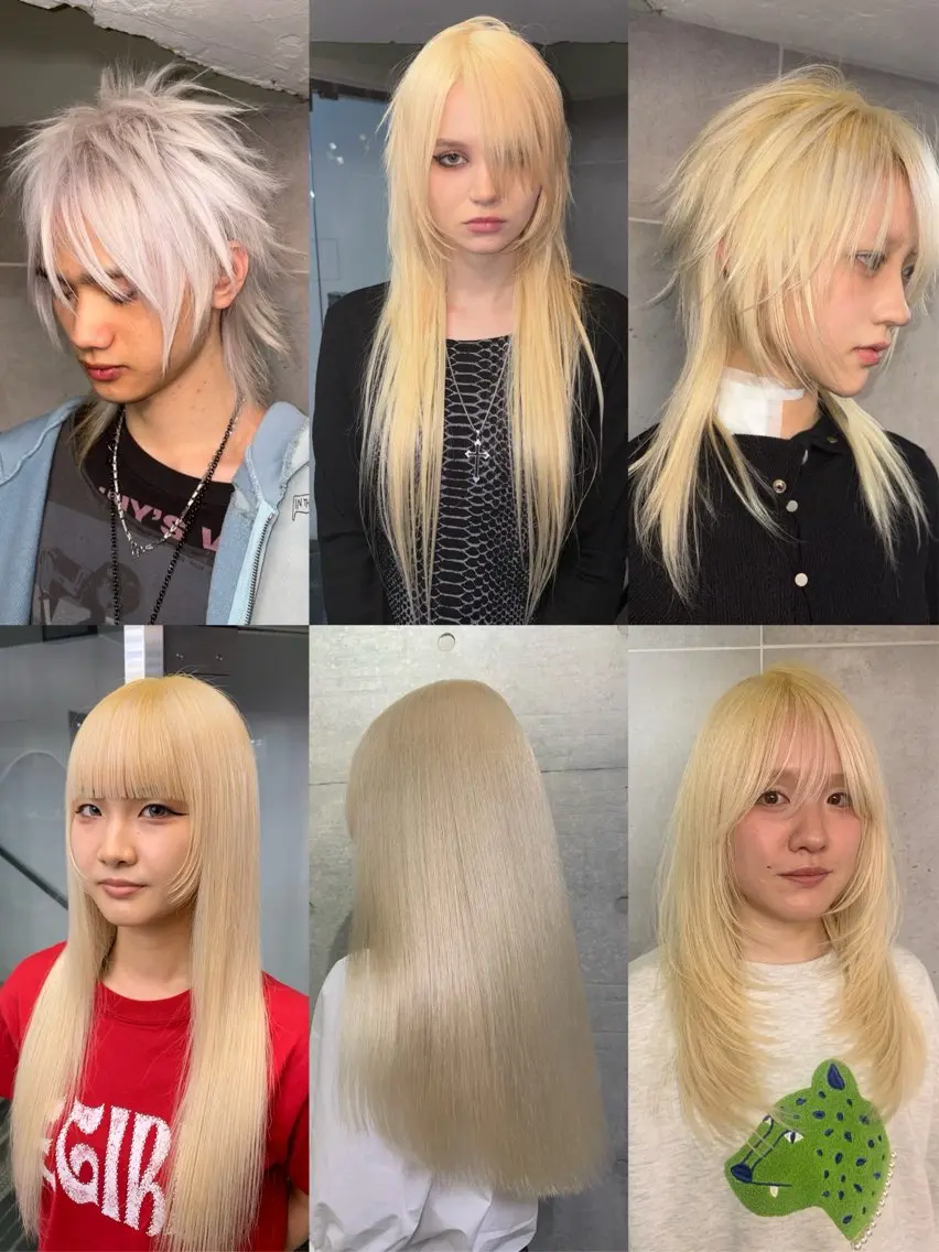 セミロング カラー ブリーチ 抜きっぱなしブロンド ブロンド ハイトーンカラー ホワイトブロンド ヘアカラー トリートメント ヘアセット THE./ブリーチ /ハイトーン特化のヘアスタイル
