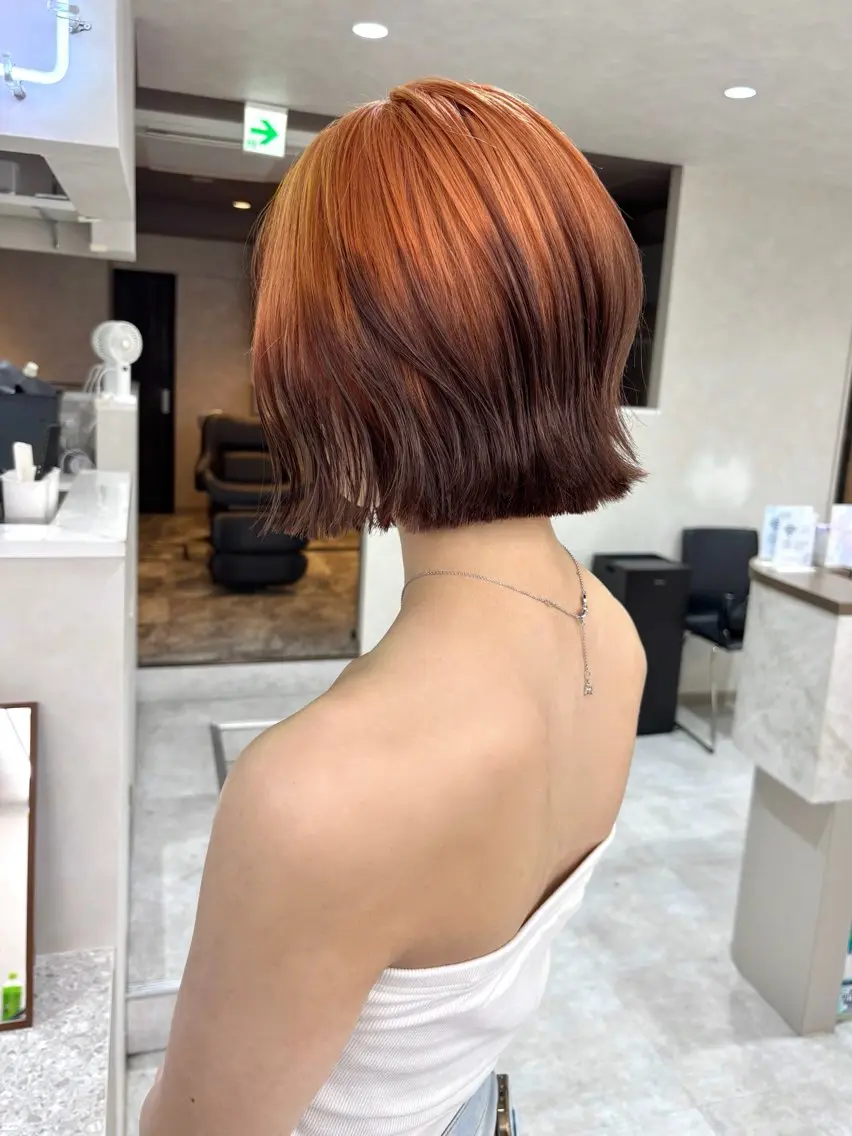 ショート カラー ヘアカラー トリートメント モテレイヤー♡ ブリーチ/akariのヘアスタイル