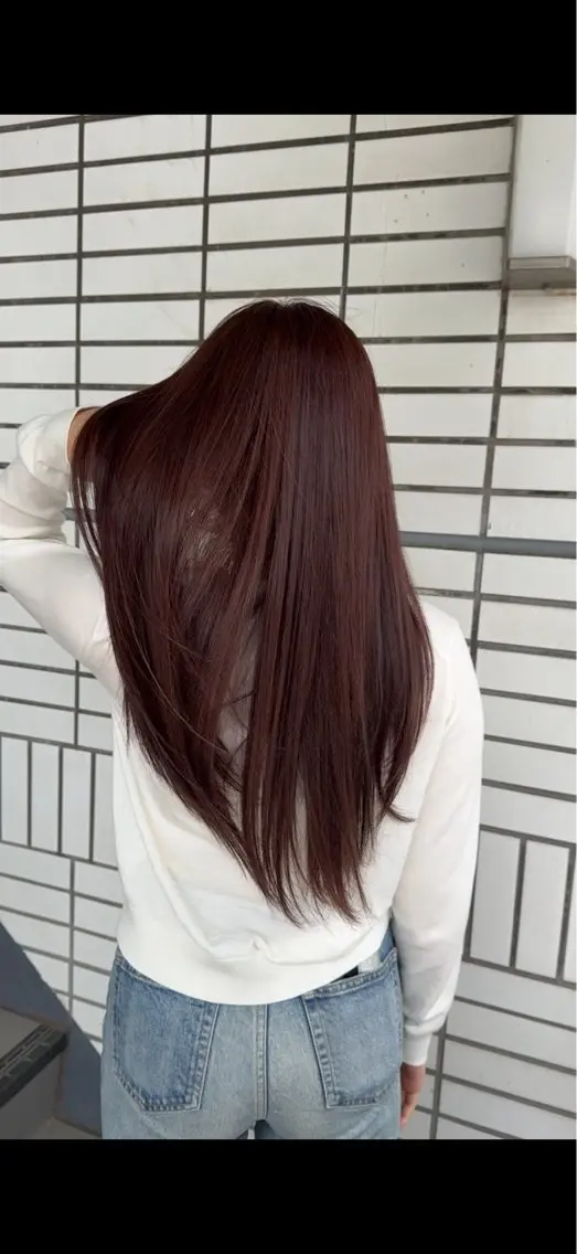 ロング カラー 𝑨𝑲𝑶 🍒/ 盛れる韓国ヘアのヘアスタイル