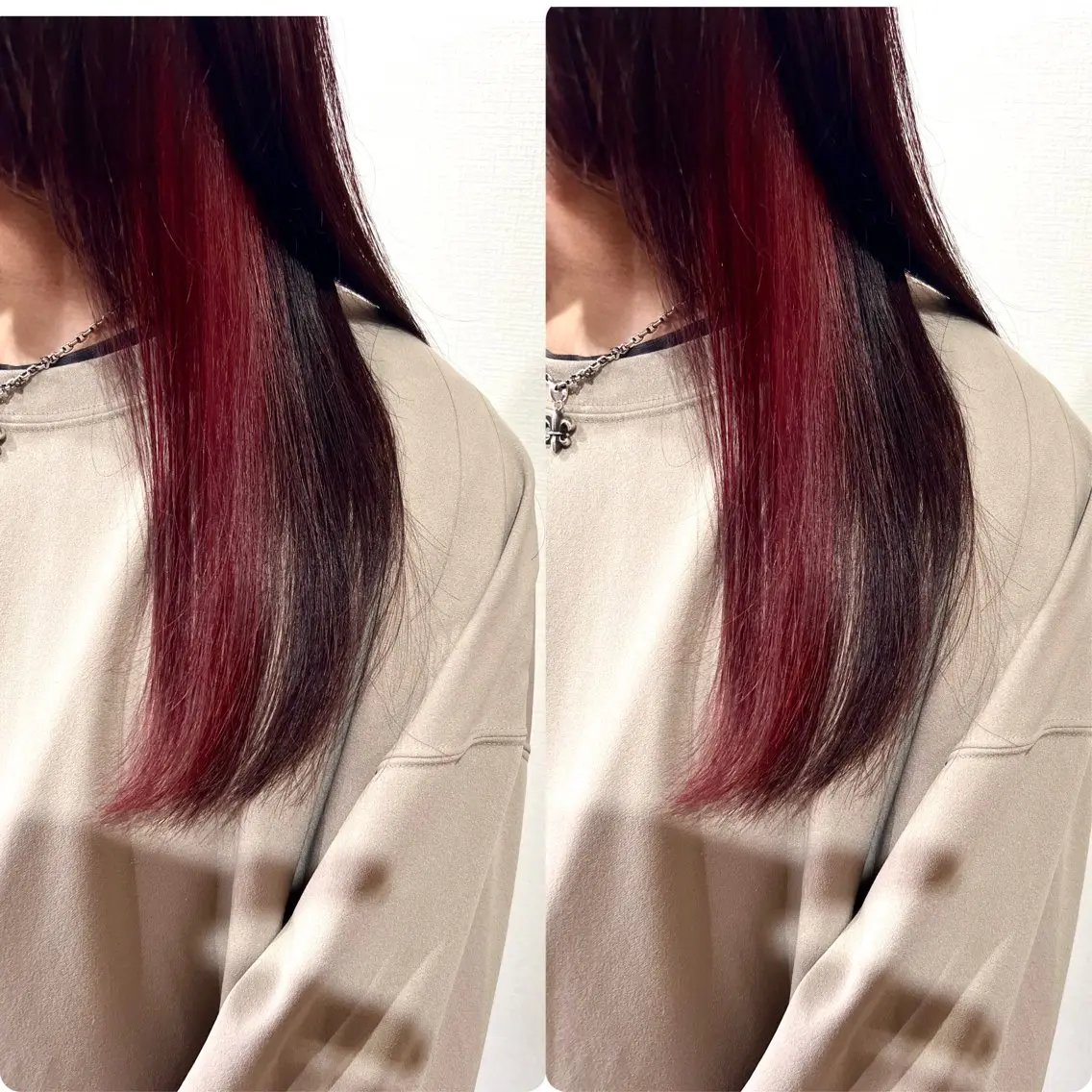 ロング カラー 切っぱなし💇‍♀️ イヤリング🎨龍之介のヘアスタイル