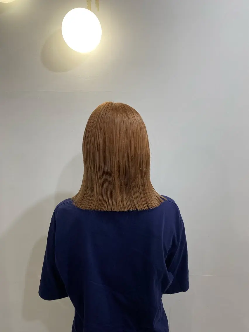ミディアム 切りっぱなしボブ ボブ ハナダ メイのヘアスタイル