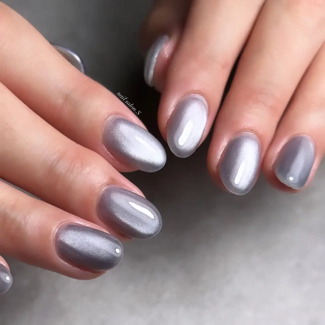 ネイル グラデーション ラメ(グリッター) マグネットネイル ミラーネイル ニュアンスネイル ハンドネイル Lumi de nailsのネイルデザイン