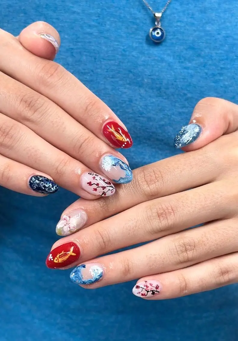 ネイル アートネイル 桜ネイル ジェルネイル Iconic Nailのネイルデザイン
