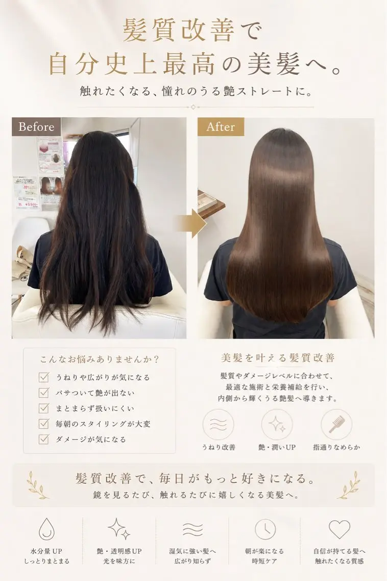 セミロング カット 縮毛矯正 トリートメント SHO担当髪質改善 東加古川アーティブのヘアスタイル