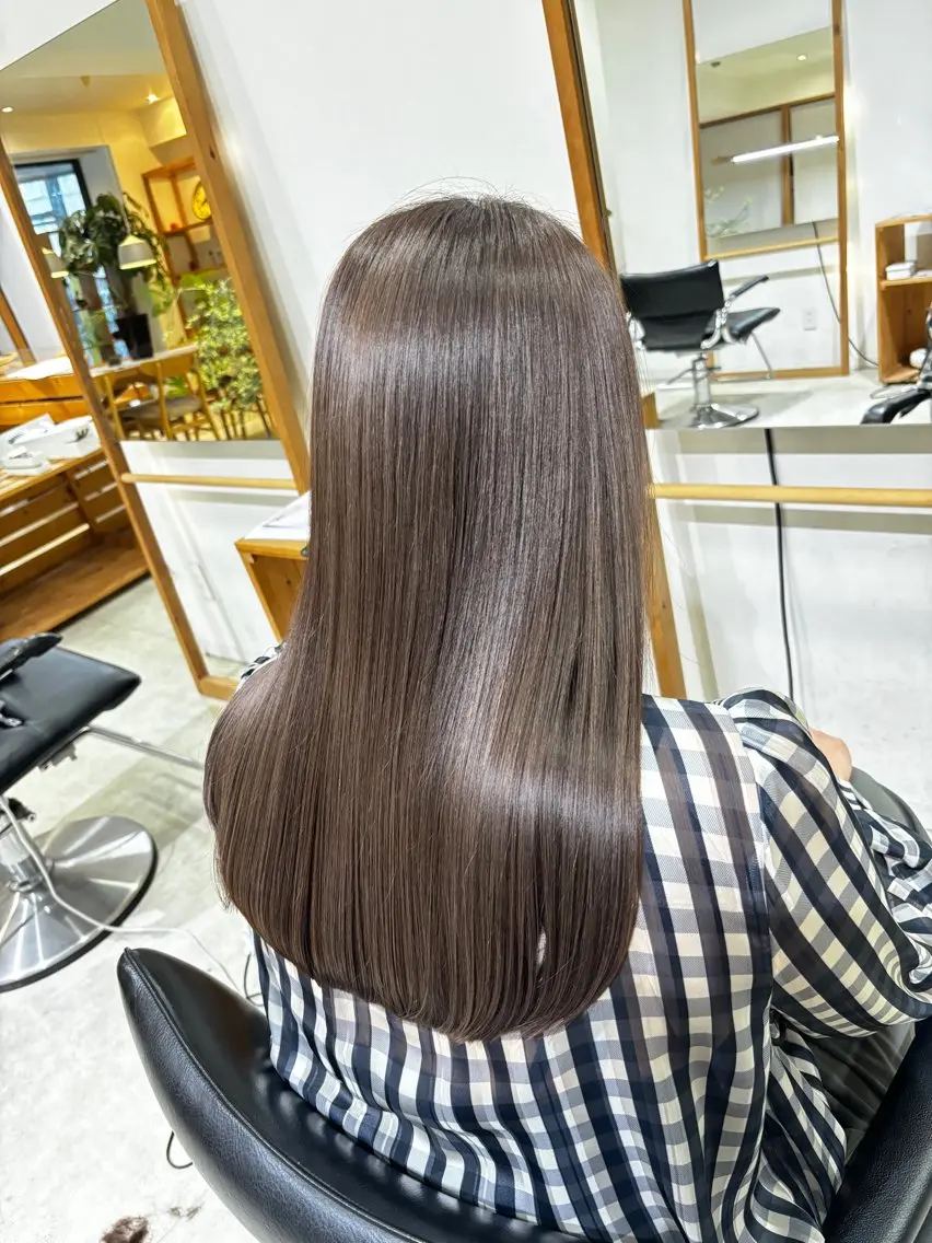 ミディアム カラー カット ヘアカラー トリートメント Lino by hoNuaのヘアスタイル