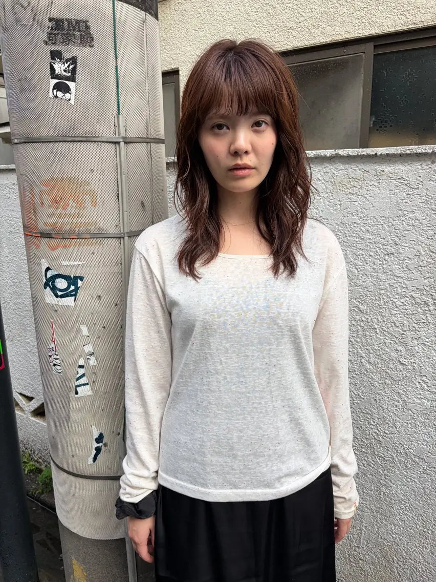 セミロング カラー カット ヘアカラー トリートメント 赤み消しカラー/ ミントカラー/トモキのヘアスタイル