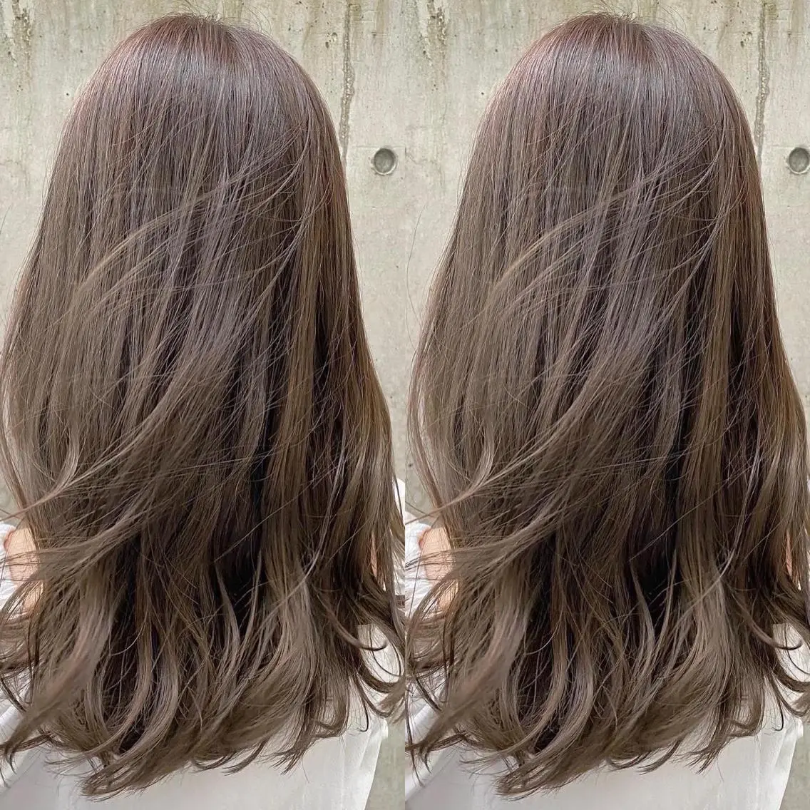 ミディアム カラー ヘアカラー トリートメント レイヤーカット /透明感カラー西田のヘアスタイル