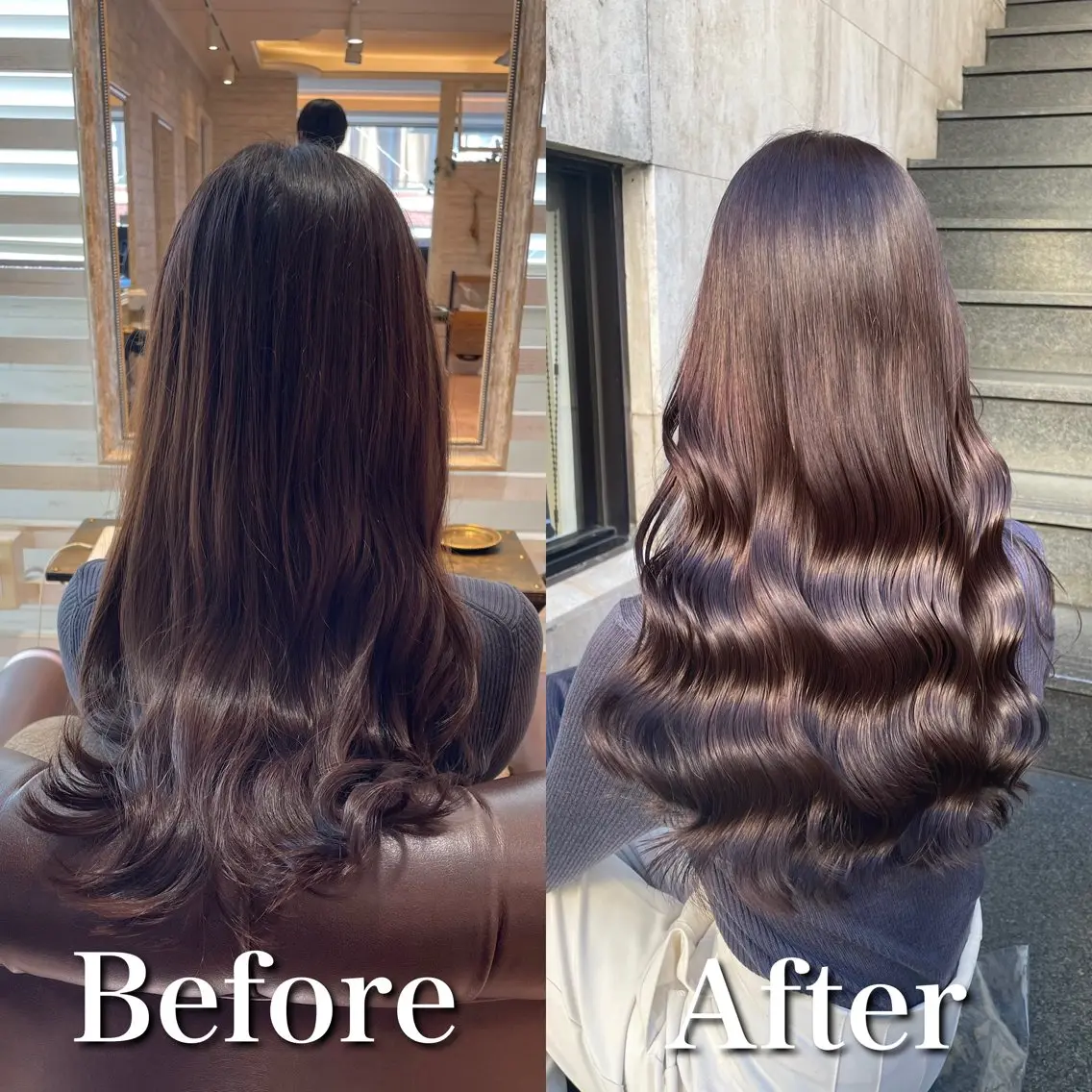 ロング カラー カット ヘアカラー 縮毛矯正 トリートメント ミヤザキ タクトのヘアスタイル
