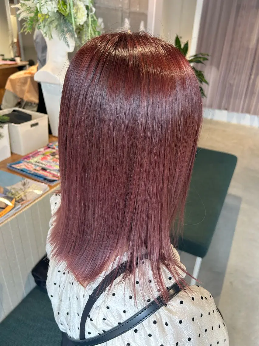 カラー ヘアカラー トリートメント 園田 朱理のヘアスタイル