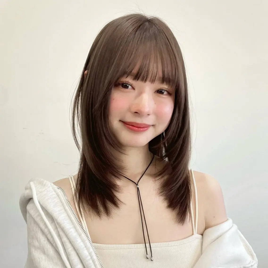 ミディアム カラー ブラウンカラー 透明感カラー レイヤーカット 小顔カット ボブ/ショート /sora🌙✨️のヘアスタイル