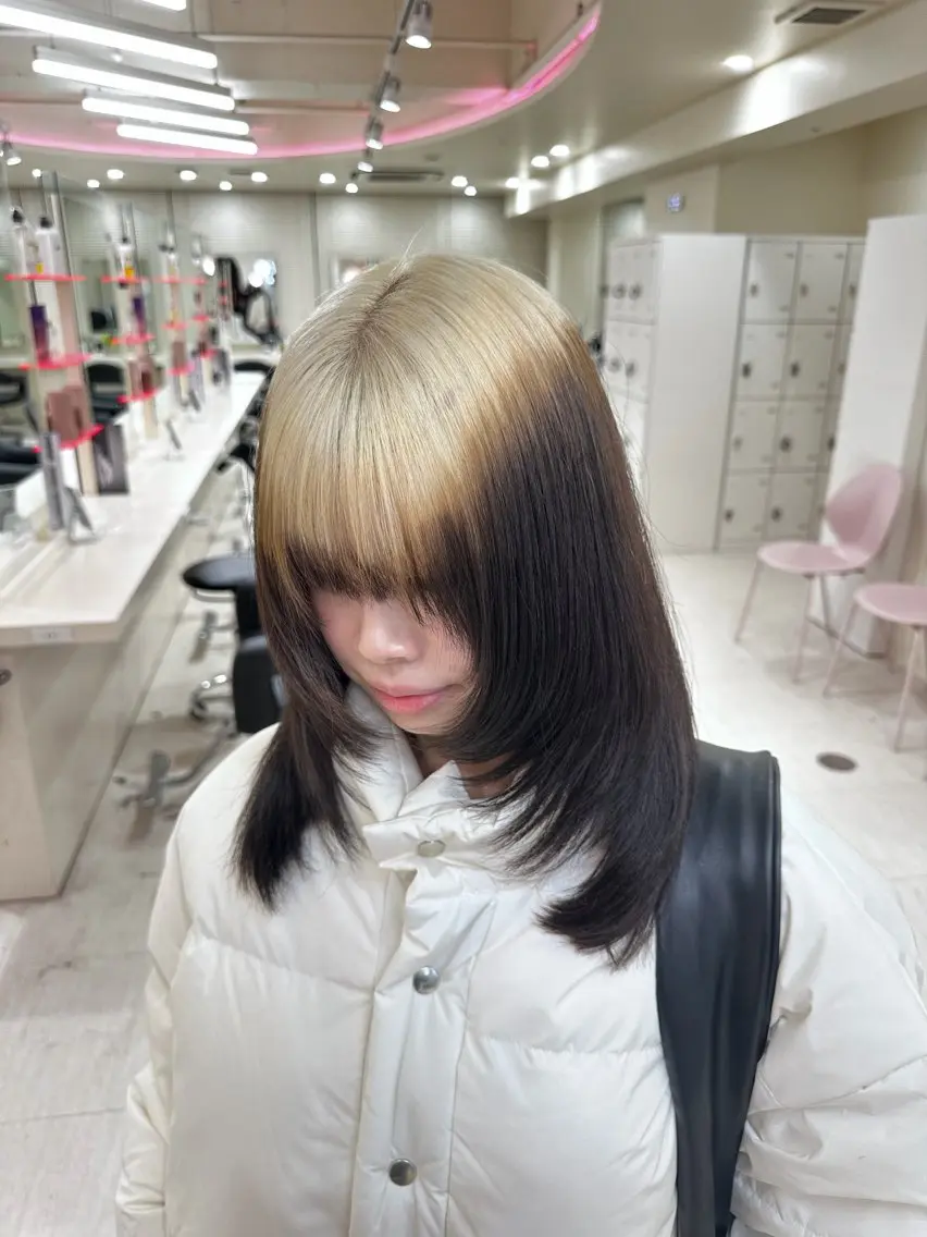 ロング ヘアカラー トリートメント ️🫧 AINE 🫧ハイトーンカラーのヘアスタイル