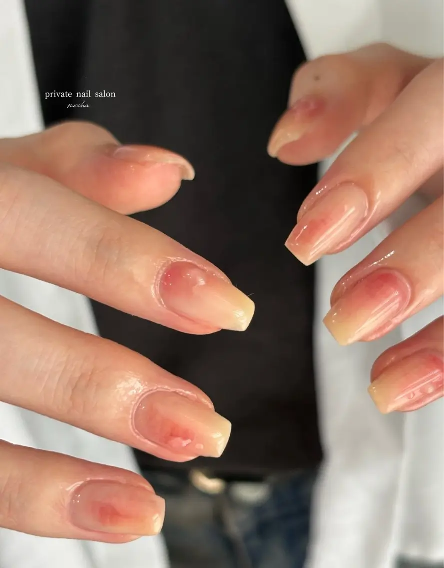 ネイル カジュアル フレンチネイル マグネットネイル ミラーネイル ニュアンスネイル ハンドネイル mocha nailのネイルデザイン