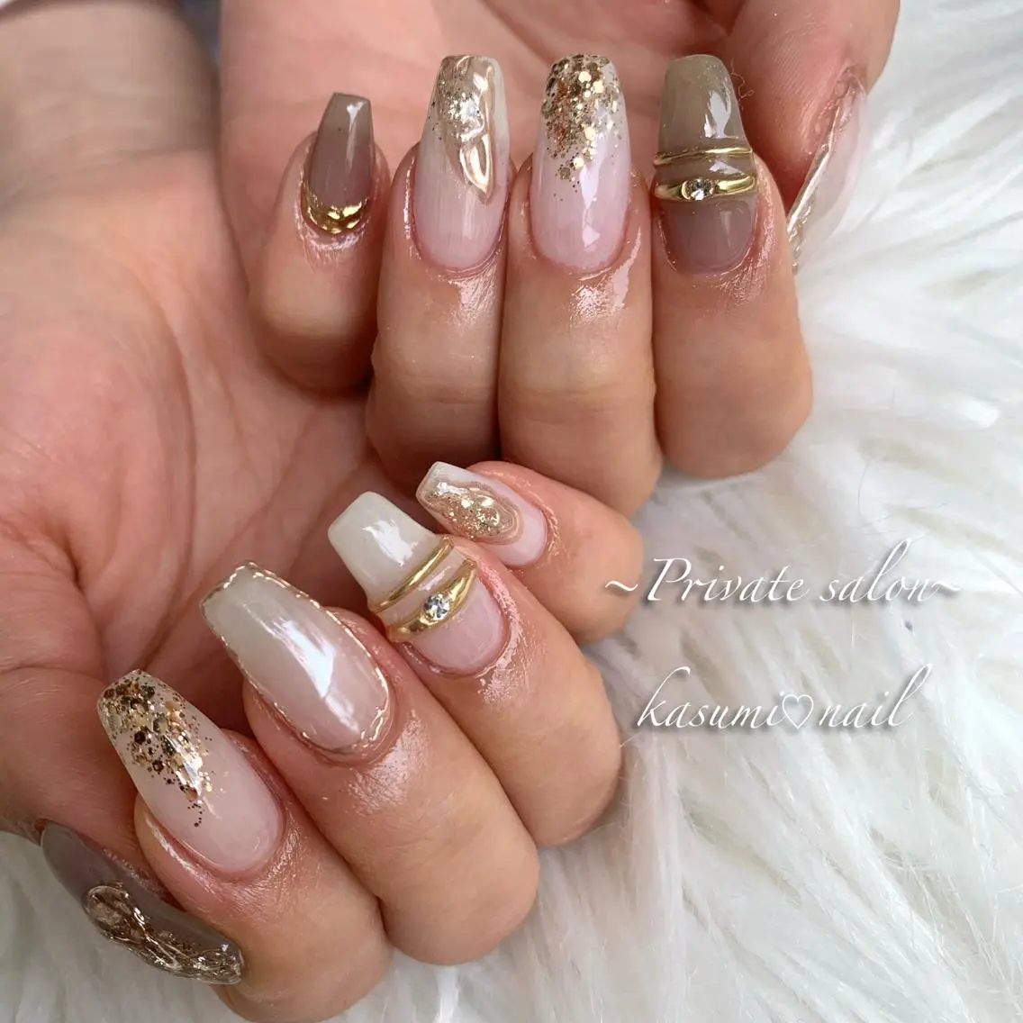 ネイル アートネイル フットネイル フレンチネイル ロングネイル マグネットネイル KASUMI♡ Nailのネイルデザイン