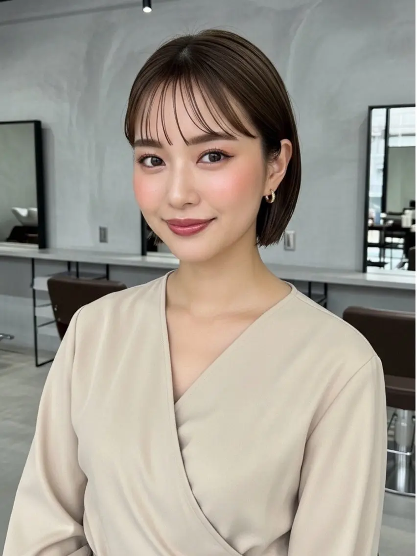 ミディアム 似合わせボブ✖️ 韓国レイヤー✨小関のヘアスタイル