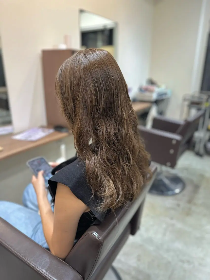 ロング カラー パーマ カット ヘアカラー パーマ トリートメント 平日オススメ✨ コスパ&タイパ✨山下のヘアスタイル