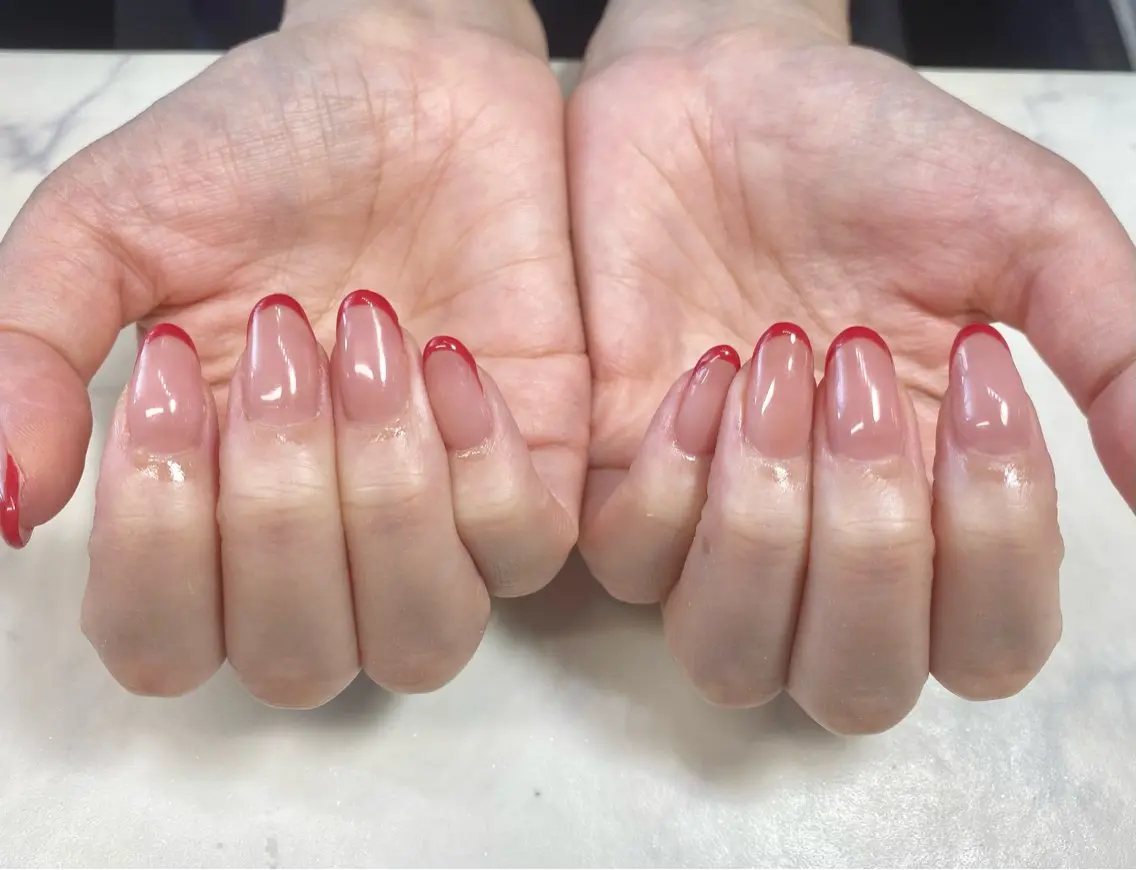 ネイル フレンチネイル Three いわなべのネイルデザイン