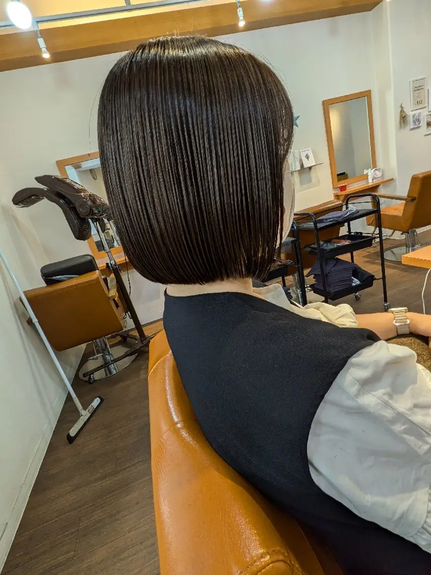 ︎✂️⸒⸒カット+大人気︎クオライン縮毛矯正💎+ケアプロトリートメント🩷の写真