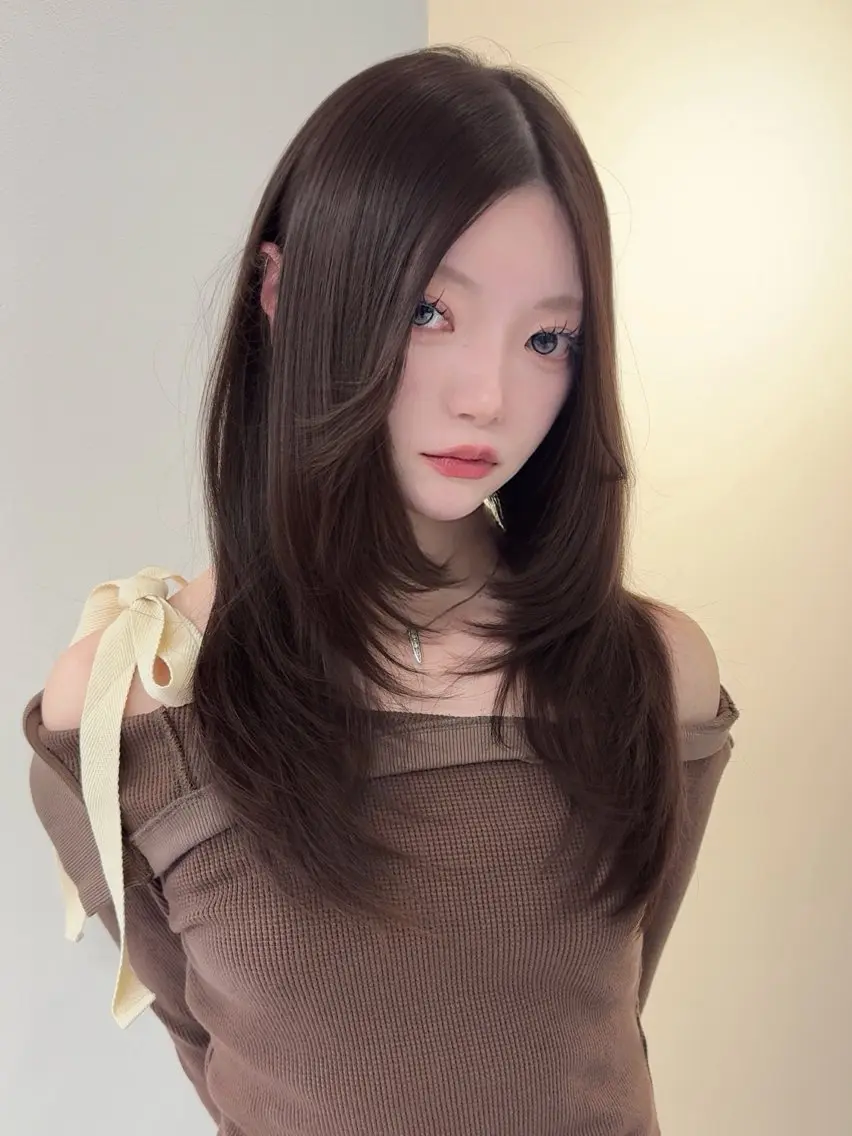 ロング カット ヘアカラー トリートメント ヘアセット Rita/髪質改善/ ブリーチなしWカラーのヘアスタイル