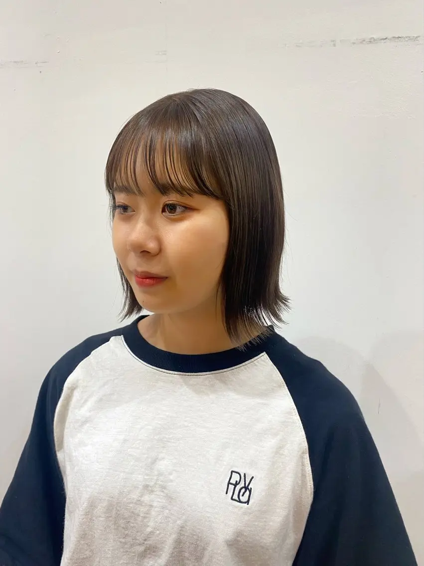 カラー ベージュカラー 透明感カラー 似合わせレイヤー、 透けカラー/杉本花のヘアスタイル