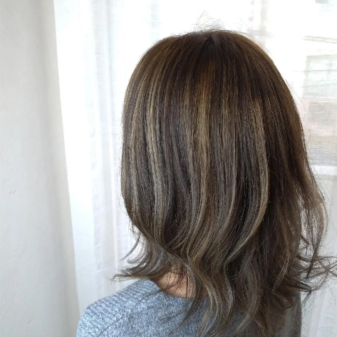 ミディアム ハイライト セシルヘアー博多  手島のヘアスタイル