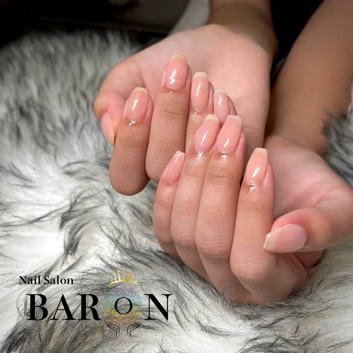 ネイル ピンク ピンクベージュ ハンドネイル ☆SAKI☆ BARON 店長のネイルデザイン
