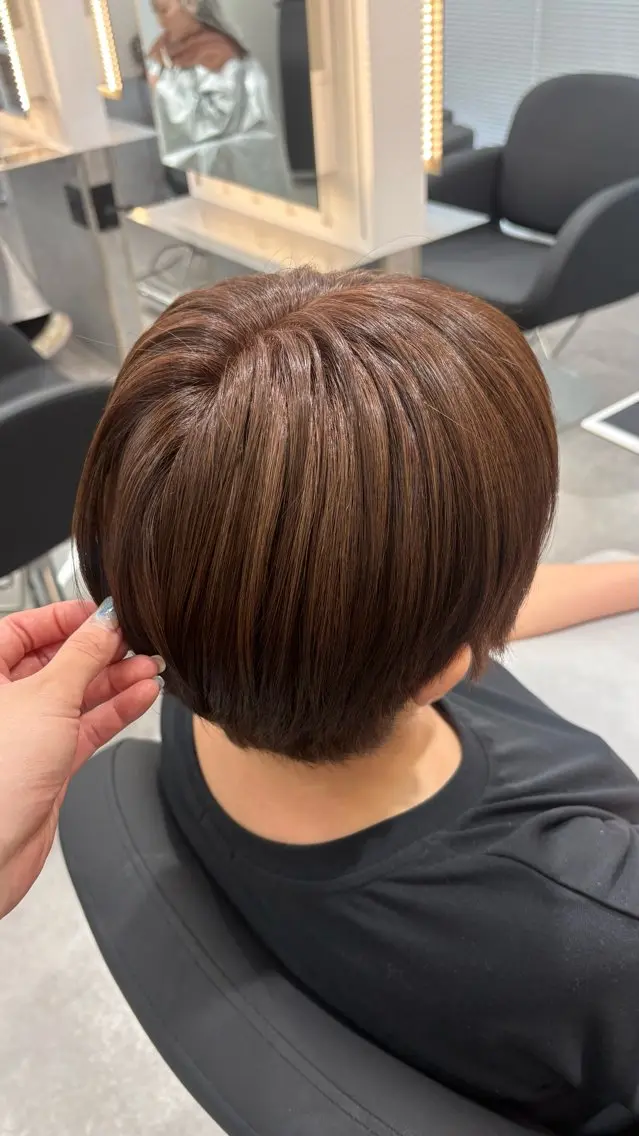 ショート カラー 🍒透明感カラー/ 縮毛/AIRI🍒のヘアスタイル