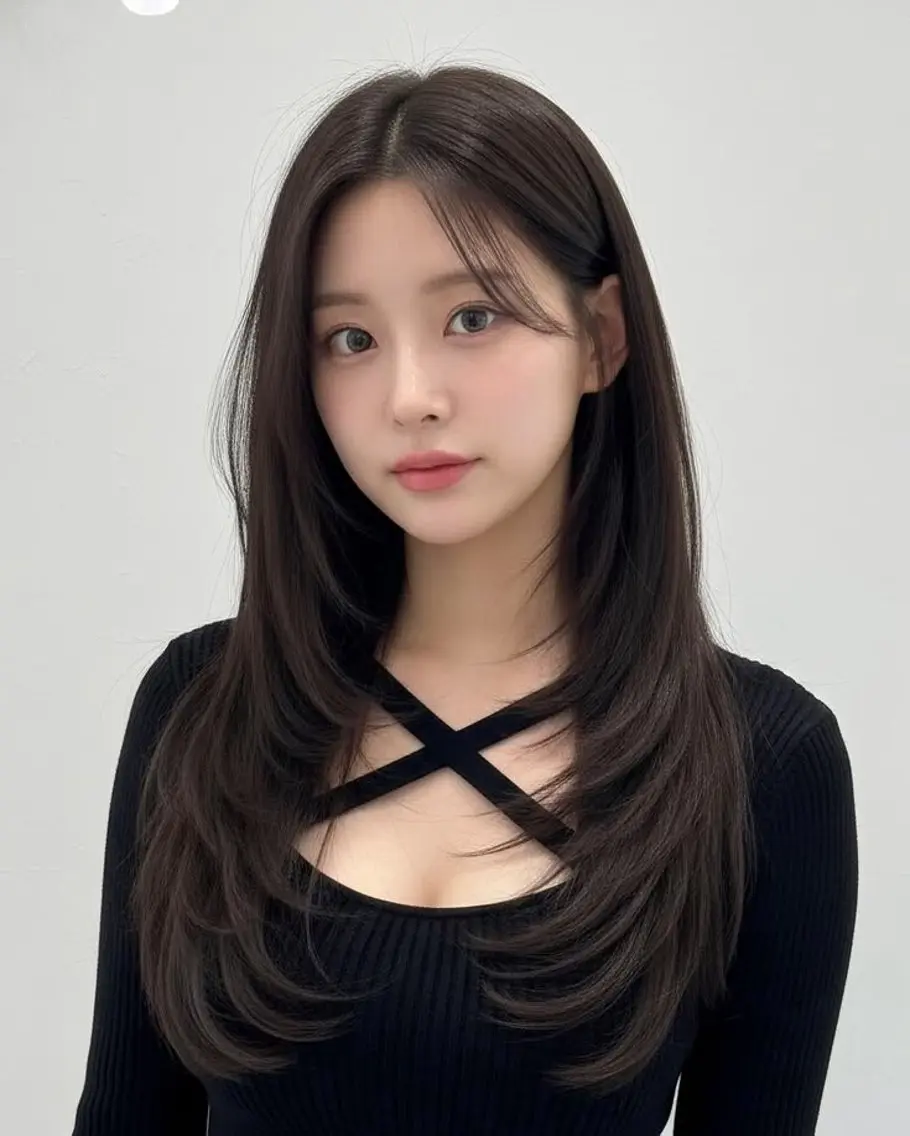 セミロング レイヤーカット⭐️ ハッシュカット特化のヘアスタイル