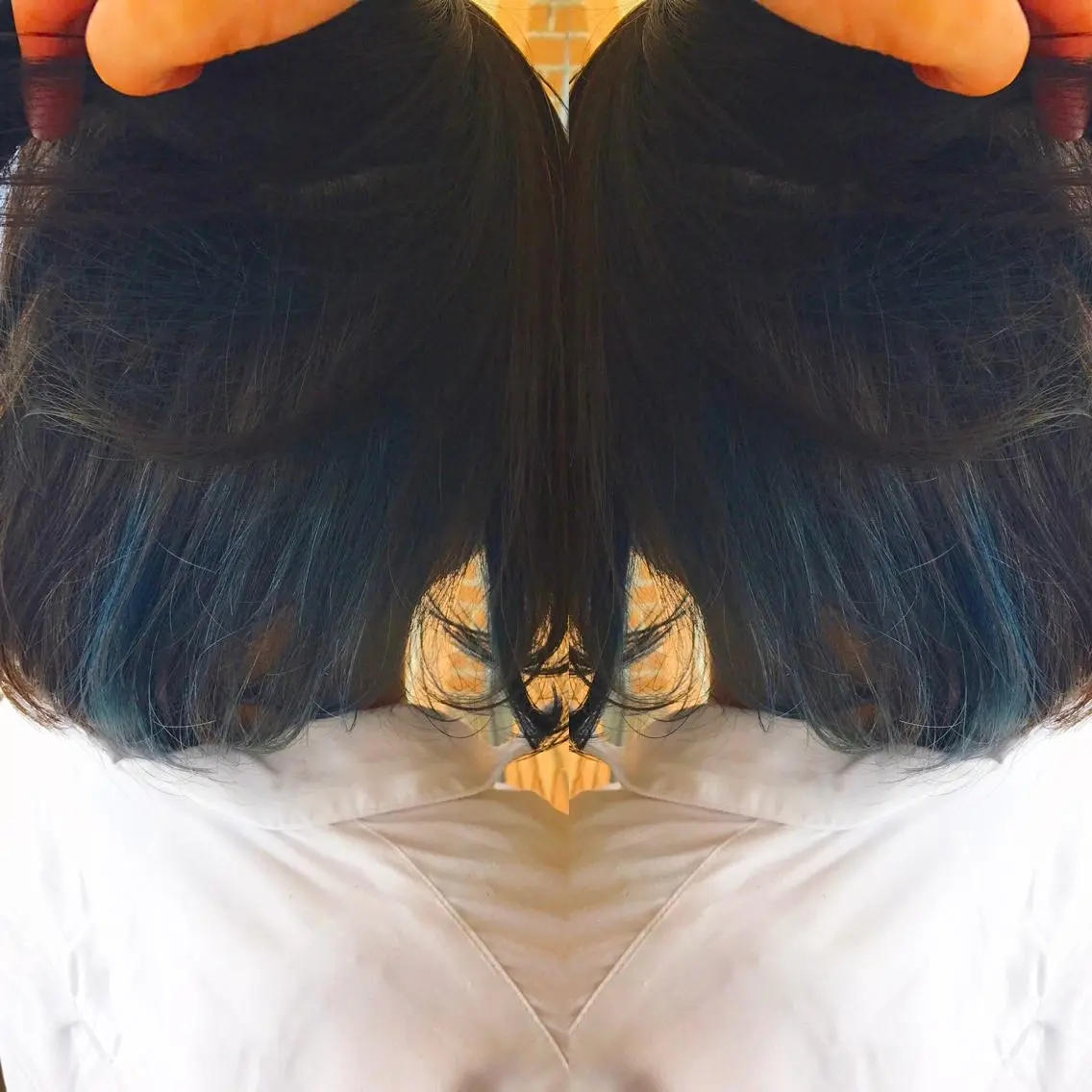 ショート カラー パーマ ヘアアレンジ メンズ キッズ ネイル マツエク・マツパ ブルーカラー ダブルカラー ブルー サロンドミルク 原宿のヘアスタイル