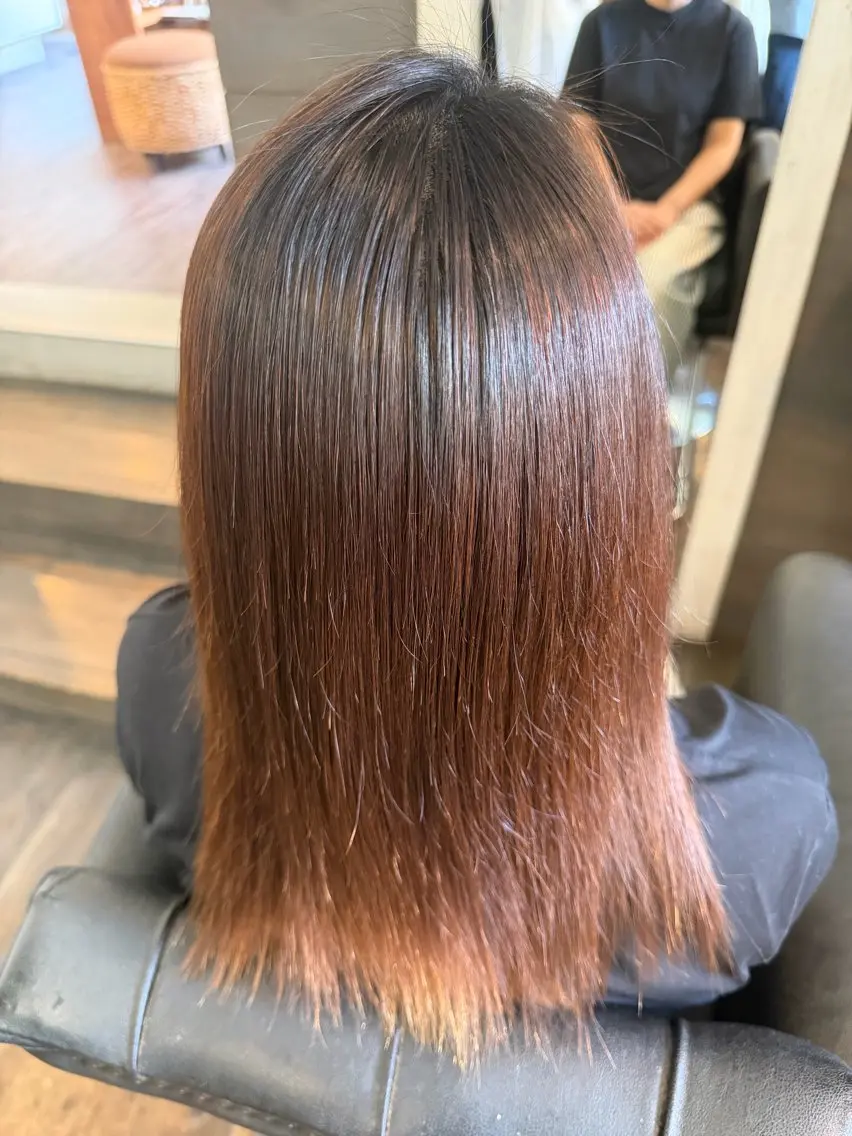 ロング 縮毛矯正 村上 姫嘉のヘアスタイル